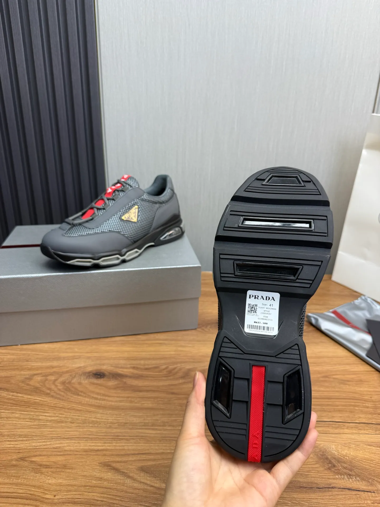Men's shoes 💰660💰 [PRADA] Men's shoes are popular in the counter, high-quality shipments ✔️Official website synchronization, original imported cowhide with comfortable mesh + cowhide lining, 1⃣️:1⃣️reproduction, original factory air-cushioned original sole, 38-45